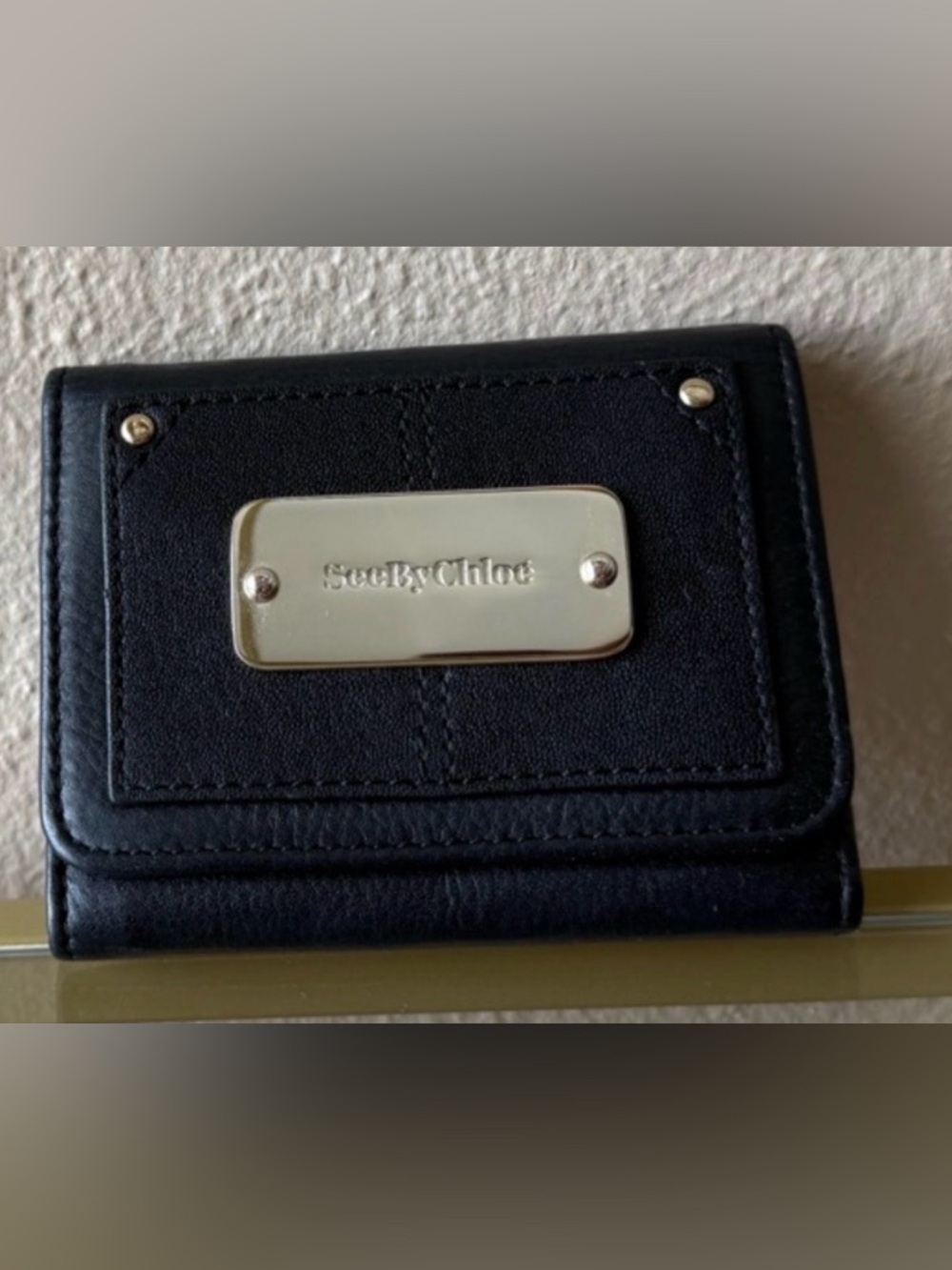 See by Chloé Black Trifold Wallet